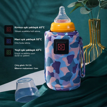 USB Taşınabilir 3 Kademeli Biberon Isıtıcı